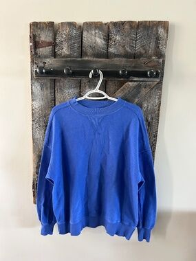 Women's Aerie Crewneck Long Sleeve Bright Blue